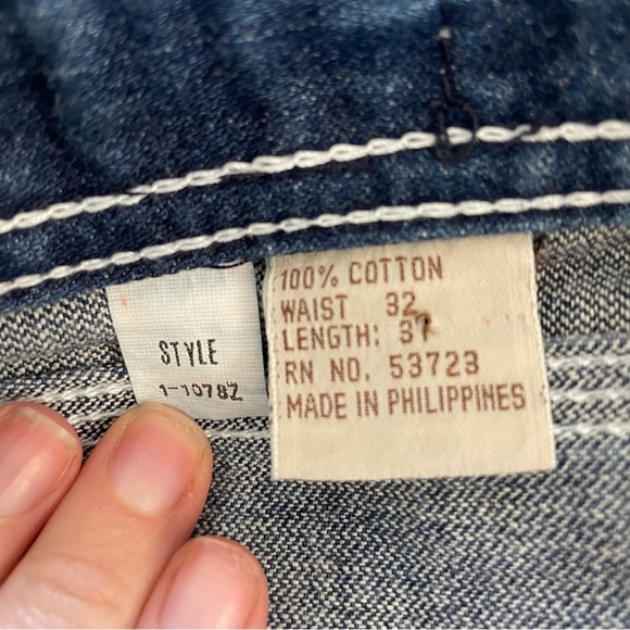 ZEPPELIN Men’s Vintage Retro Blue Denim Jeans Straight Leg Size 32 - Picture 14 of 16